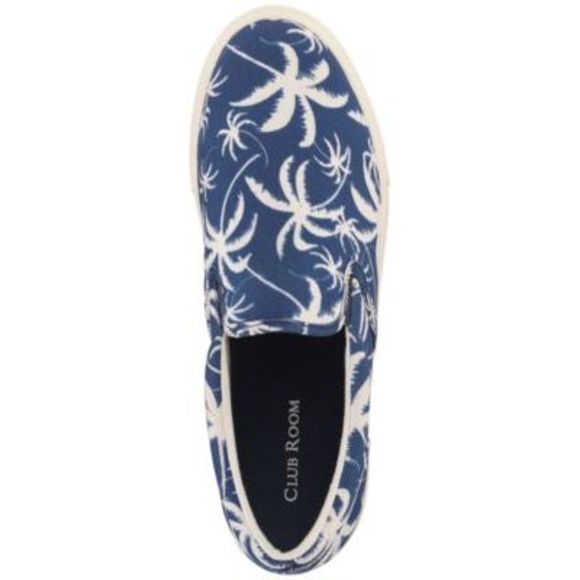 CLUBROOM Mens Navy Palm Goring Tate Round Toe Platform Slip On Sneakers 11.5 M - Picture 4 of 4